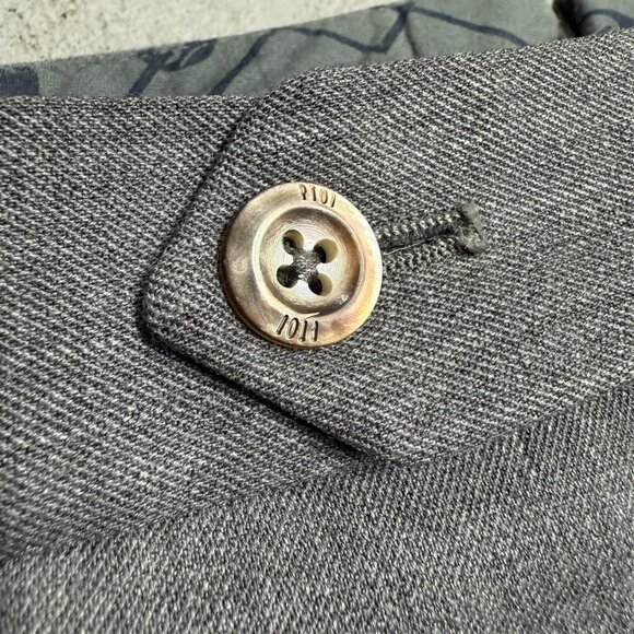 PT01 Traveller Dress Pants Grey Wool Trousers Slim Fit Stretch 32x29 - Picture 4 of 13